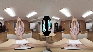 WETVR Blonde School Girl Fucks Professor Inside Virtual Reality