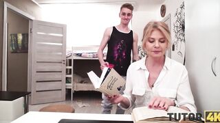TUTOR4K. Lucky fellow manages to banged! pretty lady who is his tutor