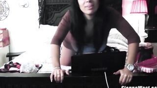 Sienna West live cam anal sex long toy + dildo