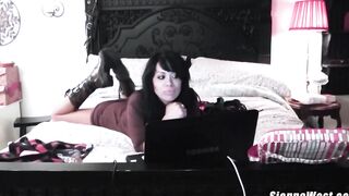 Sienna West live cam anal sex long toy + dildo