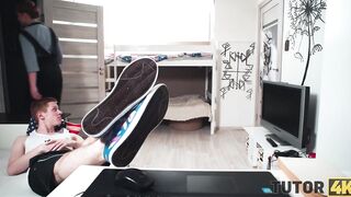 TUTOR4K.Educator is penetrated by blatant bro who invited milf for fucking