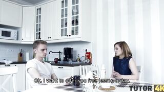 TUTOR4K. Man comes to tutor to fight but decides to better be carnal