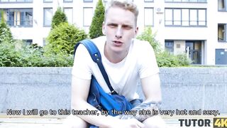 TUTOR4K. Man comes to tutor to fight but decides to better be carnal