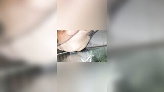 sexywifedd fucks her long booty inside the shower with her tentacle toy before I pounded her