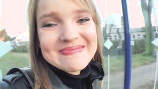 Super Sexy German blonde gets a toy deep into her pink twat