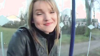 Super Sexy German blonde gets a toy deep into her pink twat