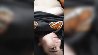 Seducing you with my smile and hooters!