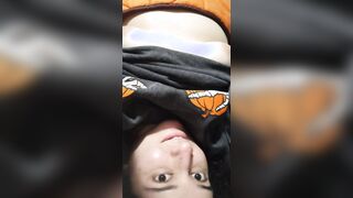Seducing you with my smile and hooters!