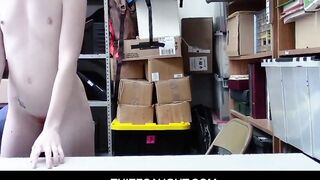 ThiefCaught - Older Vigilant Security Fucks Delicious Red Haired Katy Kiss At his Office