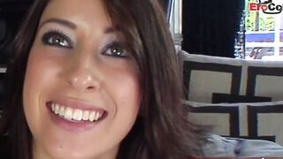 British dark hair barely legal bitch try her first time porn casting
