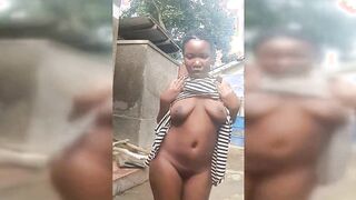 African Catsuit Leaking Sex Toy Orgasm