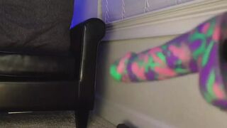 anal plug inside the booty is shaking rough from wild fucking inside doggie position