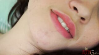 Freaky dark hair Goddess Eva Sedona fingered her tight bald vagina to orgasm