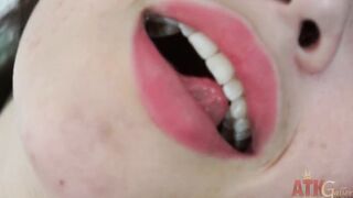 Freaky dark hair Goddess Eva Sedona fingered her tight bald vagina to orgasm