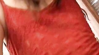 Very turned on young dude dreams of his lover with long breasts and bushy vagina fondling herself