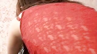 Very turned on young dude dreams of his lover with long breasts and bushy vagina fondling herself