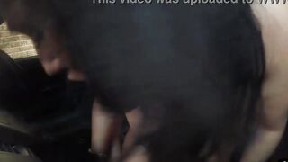Curvy bubble ass and bigboobs cougar boned inside the vehicle inside outdoors