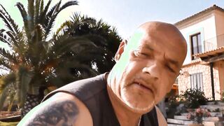 Blonde german tourist pounded inside Mallorca