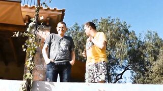 Blonde german tourist pounded inside Mallorca