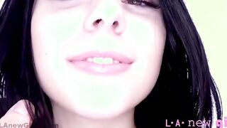Stunning 20 yo star gets twat plowed by huge penis inside studio