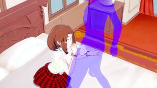 My Hero Academia Animated - Uraraka Bj and fuck - Japanese chinese Manga Hentai Sex Tape Game Porn