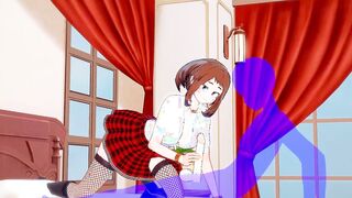 My Hero Academia Animated - Uraraka Hand Job and nailed - Japanese chinese Manga Cartoon Scene Game Porn