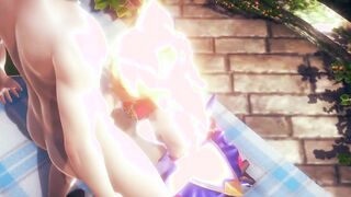 LOL Anime - Ahri And Syra 3Some with crazy sexy sex - Japanese oriental Manga Cartoon Sex Tape Game Porn