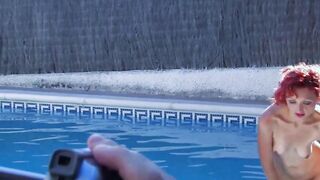 slender women with tiny sweet booty plowed freaky by the pool