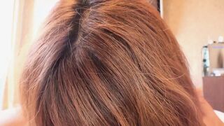 Sexy chinese blows my dick deep in her throat then i cum lusty inside her face