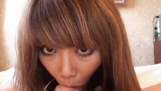 sexy chinese blows my dick deep in her throat then i cum lusty inside her face
