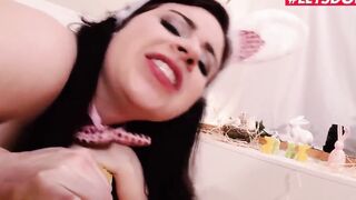 LETSDOEIT - Easter Bunny Lexie Candy Takes Anal From Daddy