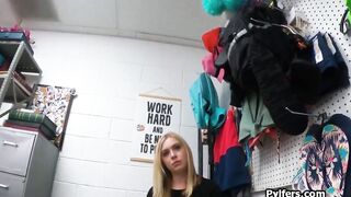 Blonde gags on penis for stolen panties
