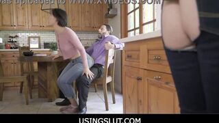 UsingSlut - Look Alike step daughter and StepMom Share Each Other’s Bodies with StepDaddy and Enjoy Freeuse Nailed - Angeline Red, Jessica Ryan