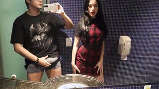 After the party I pounded the goddess butt into the motel toilet!