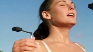 2 19 year old start dyke masturbation on tennis court