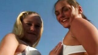 2 19 year old start dyke masturbation on tennis court