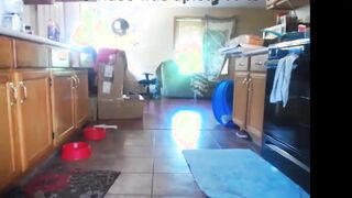 Tricky Syren Plays with herself inside the kitchen