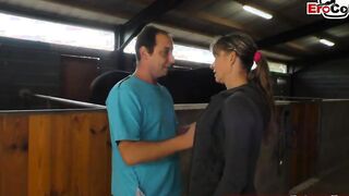German mature petite housewife have sex on a farm
