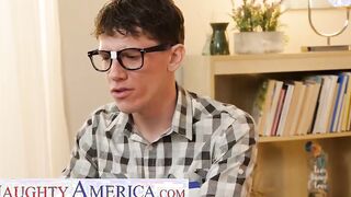 Sensual America - Sophia West calls the nerd guy for
