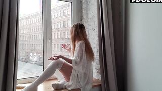 DOEGIRLS - Bored Barely Legal Kaisa Nord Plays With Sex Sex Toy At