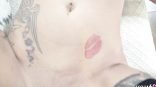 German Tattooed Blonde Fitness Star FitXXXSandy Hard Private Sex
