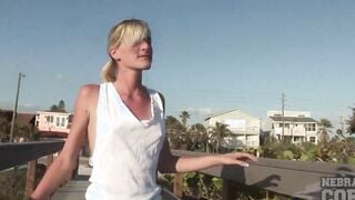 stunning florida 18 with small boobies loves to posing nude outdoor, especially at the beach