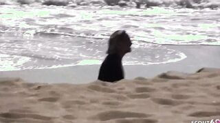 Adorable College sluts Lacy Pickup at Beach for First Casting Pounded