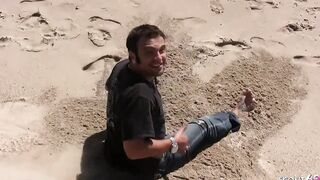 Adorable College sluts Lacy Pickup at Beach for First Casting Pounded