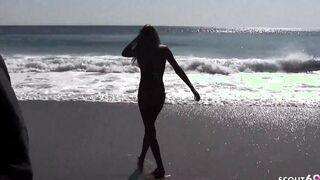 Adorable College sluts Lacy Pickup at Beach for First Casting Pounded