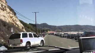 Adorable College sluts Lacy Pickup at Beach for First Casting Pounded