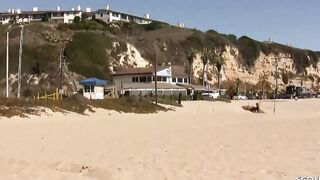 Adorable College sluts Lacy Pickup at Beach for First Casting Pounded