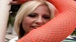 Georgia Is A Lovely Blonde Bent Over On The Stairs For An Anal Fucking
