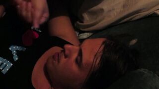 goddess Hottie gets anal finger fuck prostate milking with face slapping kinky talking and spitting with long facial