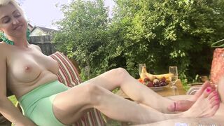 Toes bdsm and toes worship from huge tit cougar
